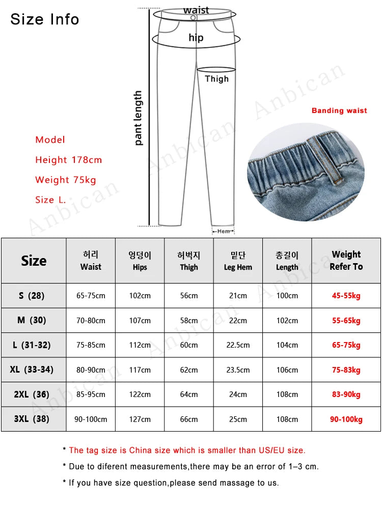 Men's Loose Straight-Leg Cotton Blend Jeans