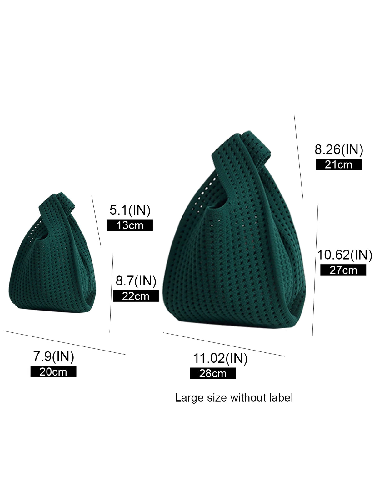 Handmade Knit Handbag Women Mini Shoulder Bag Female Casual Color Wide Stripe Plaid Tote Bag Student Cell Phone Package