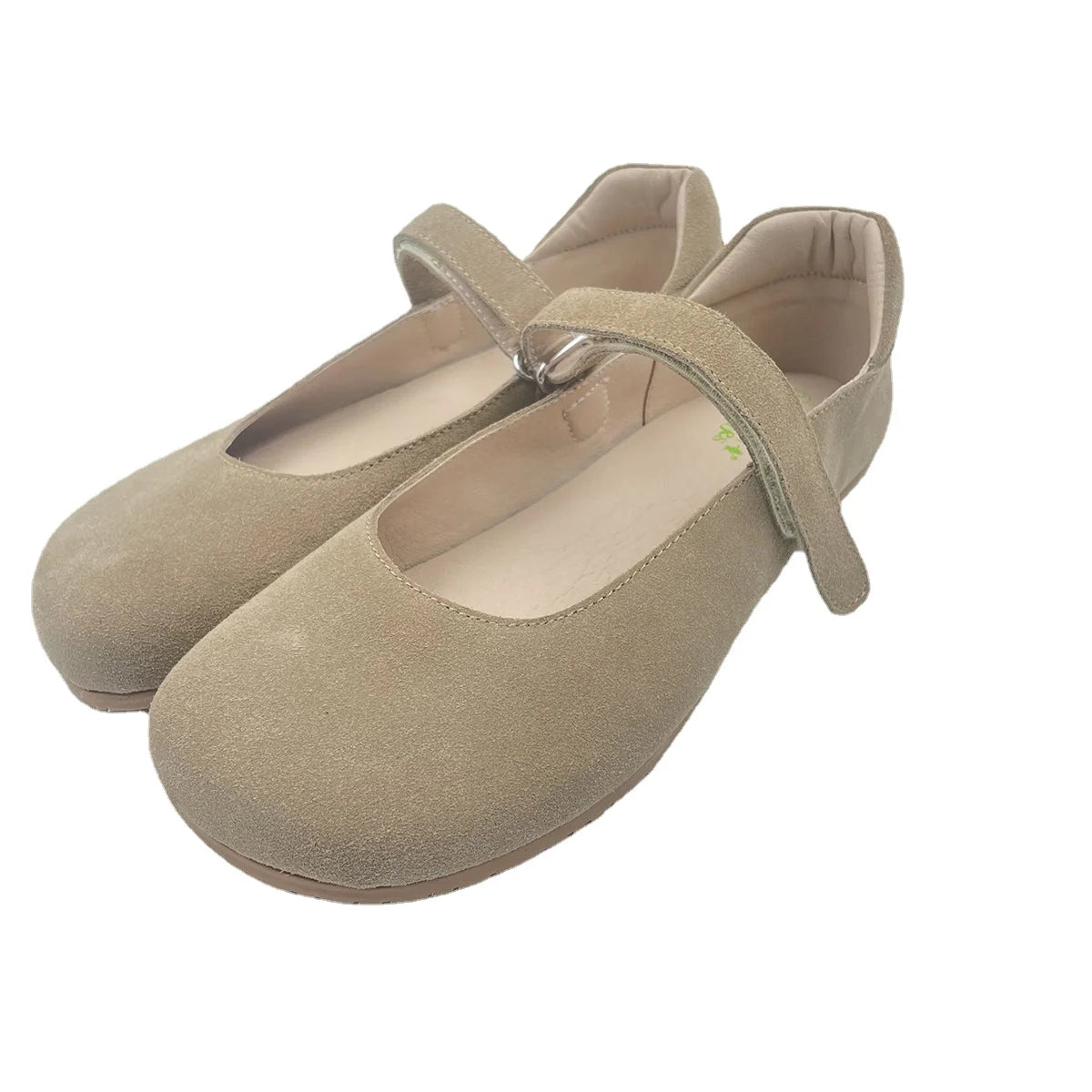 Tipsietoes 2026 Sprinng Autumn Barefoot Cow Suede Genuine Leather Women Ballerina With Zero Drop Flat Soft Sole Wider Toe Box