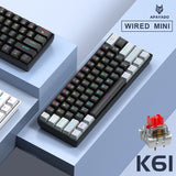 APAYADO K61 Mini Mechanical Keyboard – RGB 61-Key
