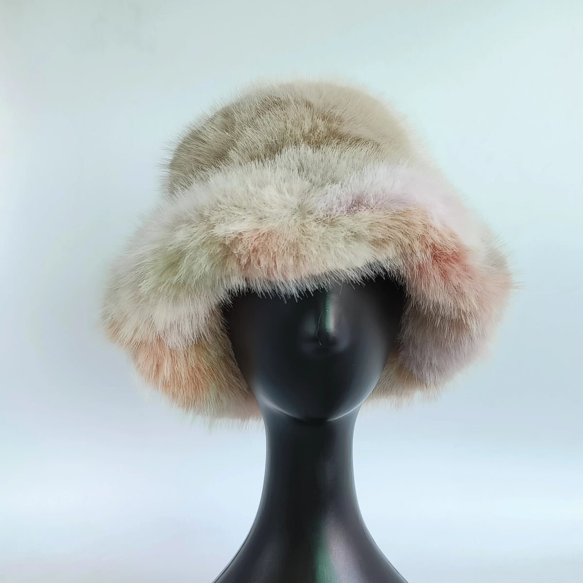 Luxurious leopard print faux fur bucket hat Warm Thickened hat women Cozy Fashionable Winter Gift Fishermen Hats Fluffy Snow cap