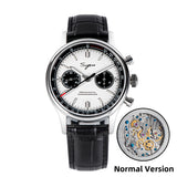 Sugess 1963 Pilot Watch Men Mechanical Chronograph Panda Wristwatch Air Force Sapphire Waterproof for Seagull Movement ST1901 v3