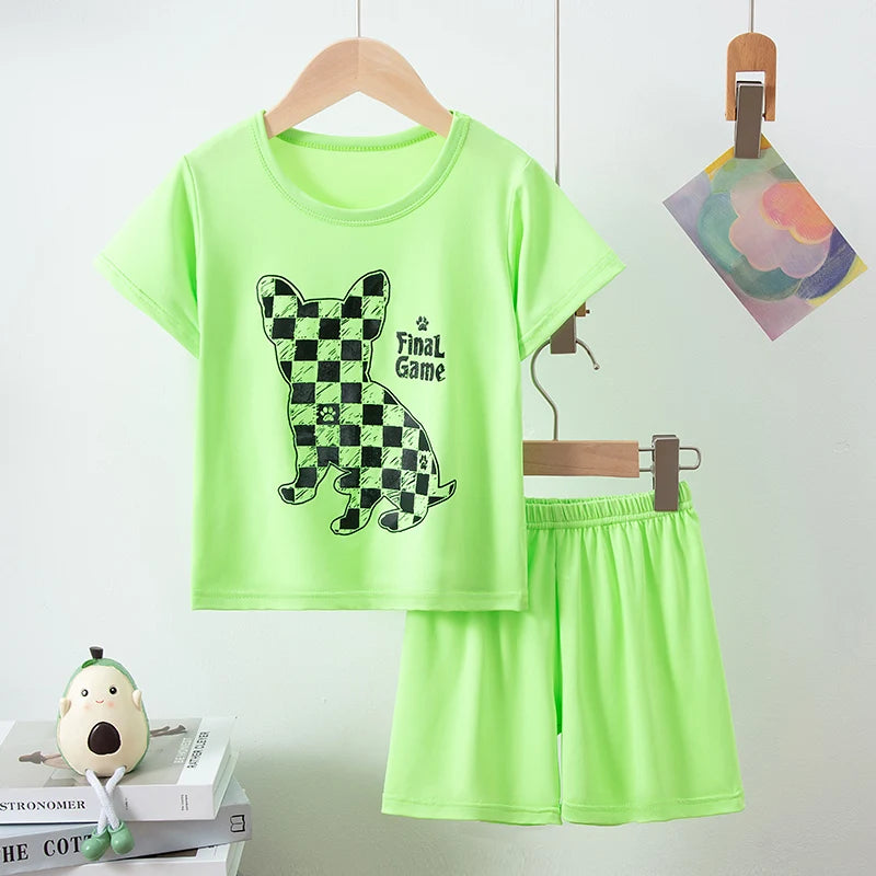 CHILDREN'S Clothing Short Sleeve Shorts 2-piece Suit