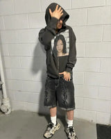 Men's Dollar Print Zip-Up Hoodie