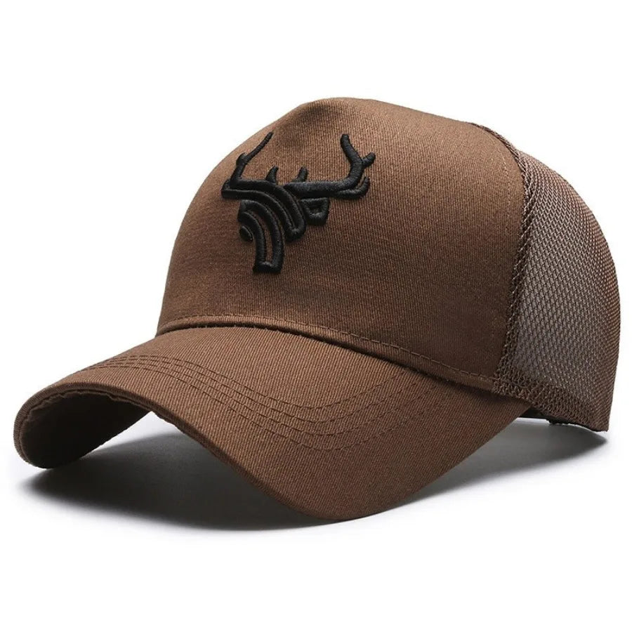 Unisex Antlers Embroidery Baseball Cap – All Seasons