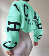 Women's Y2K Letter Print Relaxed Sweatshirt