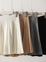Elegant Knit Pleated Mini Skirt for Women