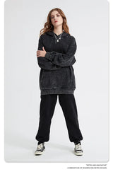 Vintage Wash Oversized Cotton Hoodie