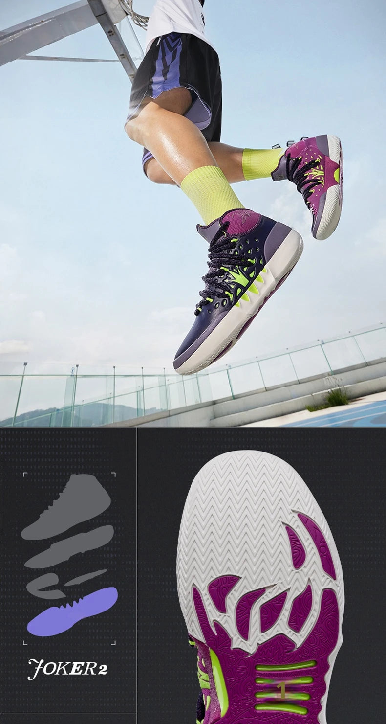 361 Degrees Joker 2 Men Basketball Shoes High-top New Jokic Shock-Absorbing Anti-slip Actual Support Male Sneakers 672611104