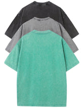 3pcs Men's 100% Cotton Loose-Fit T-Shirts in Solid Colors Casual Short Sleeve Crew Neck Ideal for Summer Outdoor