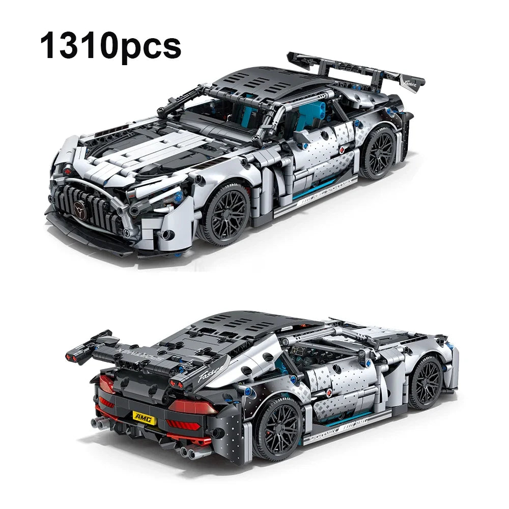 Creative DIY Racing Car Model Building Bricks Kit Advanced MOC Construction Toys for Adults Boys Girls Holiday Gift Idea