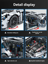 Creative DIY Racing Car Model Building Bricks Kit Advanced MOC Construction Toys for Adults Boys Girls Holiday Gift Idea