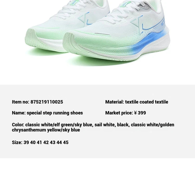 Xtep Kunpeng Running Shoes for Men 2025 Summer Shock-absorbing Rebound Lightweight Breathable Mesh Sport Shoes 875219110025