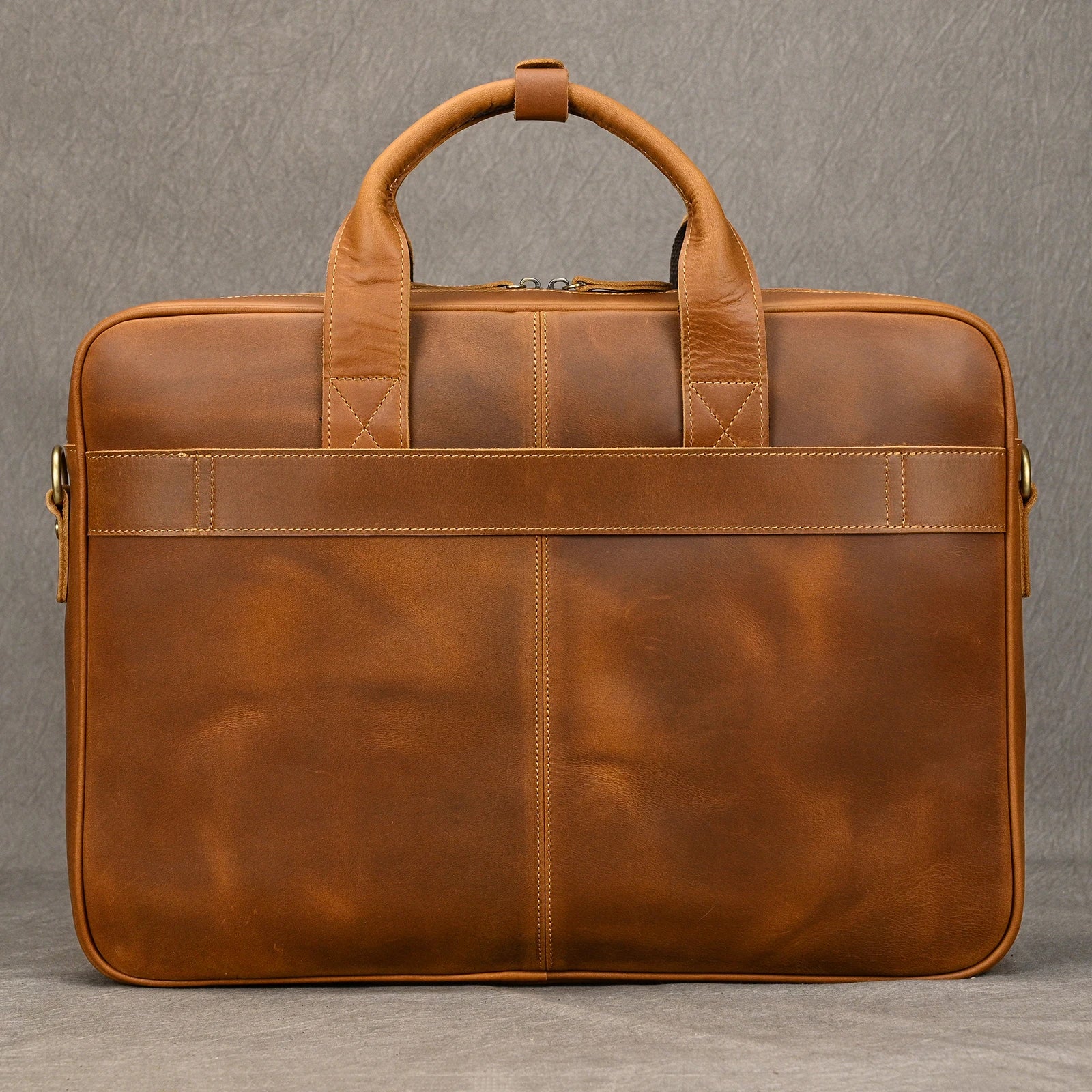 Men Briefcase Genuine Leather Laptop Bag 14 15.6" PC Doctor Lawyer Computer Bag Cowhide Male Briefcase Leather Men Business Bag