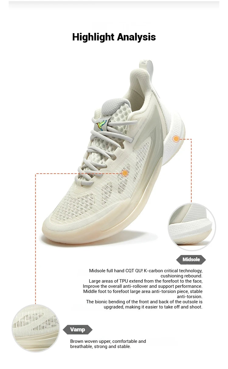 361 Degrees ONE MOTION 2.0 Men Basketball Shoes New Breathable Shock-Absorbing Non-slip Wear-resistant Male Sneakers 672511101