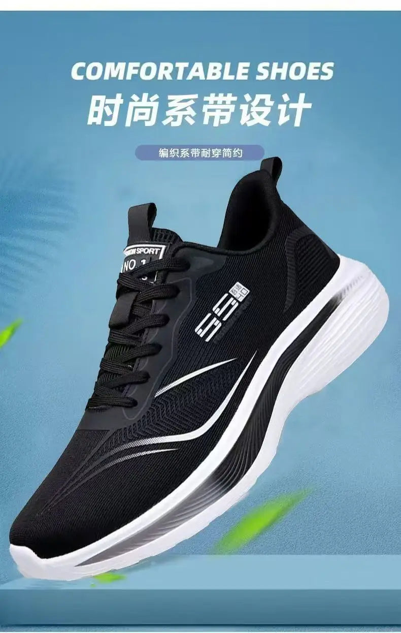 Men's Breathable Mesh Casual Sneakers — Lightweight, Non-Slip Soft Sole