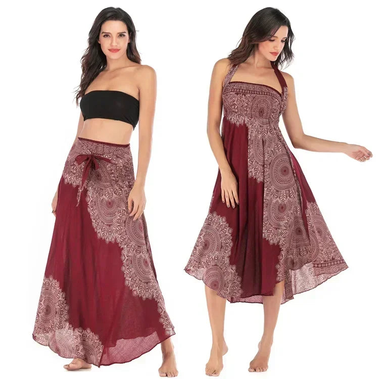 Boho Maxi Skirt – Flowy Ankle-Length Summer Skirt for Women