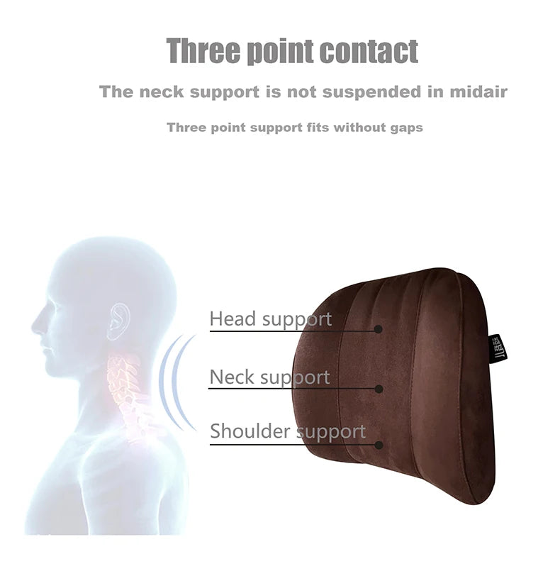 Forbell Car Headrest Pillow Suede Fabric Car Neck Pillow Car Seat Pillow Rest Headrest Memory Foam Headrest Car Accessories