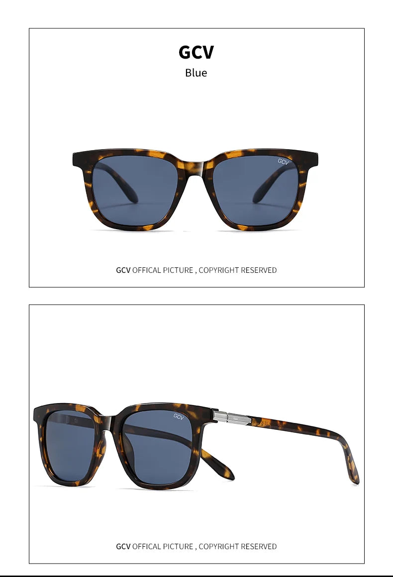 GCV Brand Original Fashion Acetate Polarized Sunglasses Cat Eye Square Frame Fishing Glasses Driving Outdoor Hiking UV400