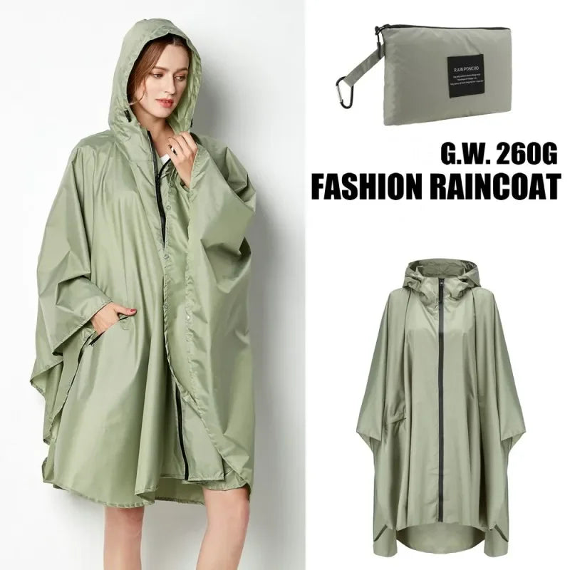 Waterproof Hooded Rain Poncho – Lightweight & Stylish