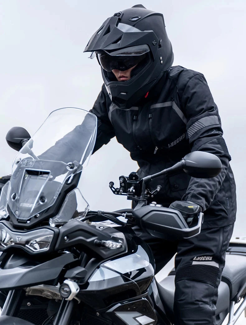 LYSCHY Motorcycle Jacket Pants Suit Cold-proof Waterproof Winter Men Motorbike Riding Moto Jacket Protective Gear Armor Clothing