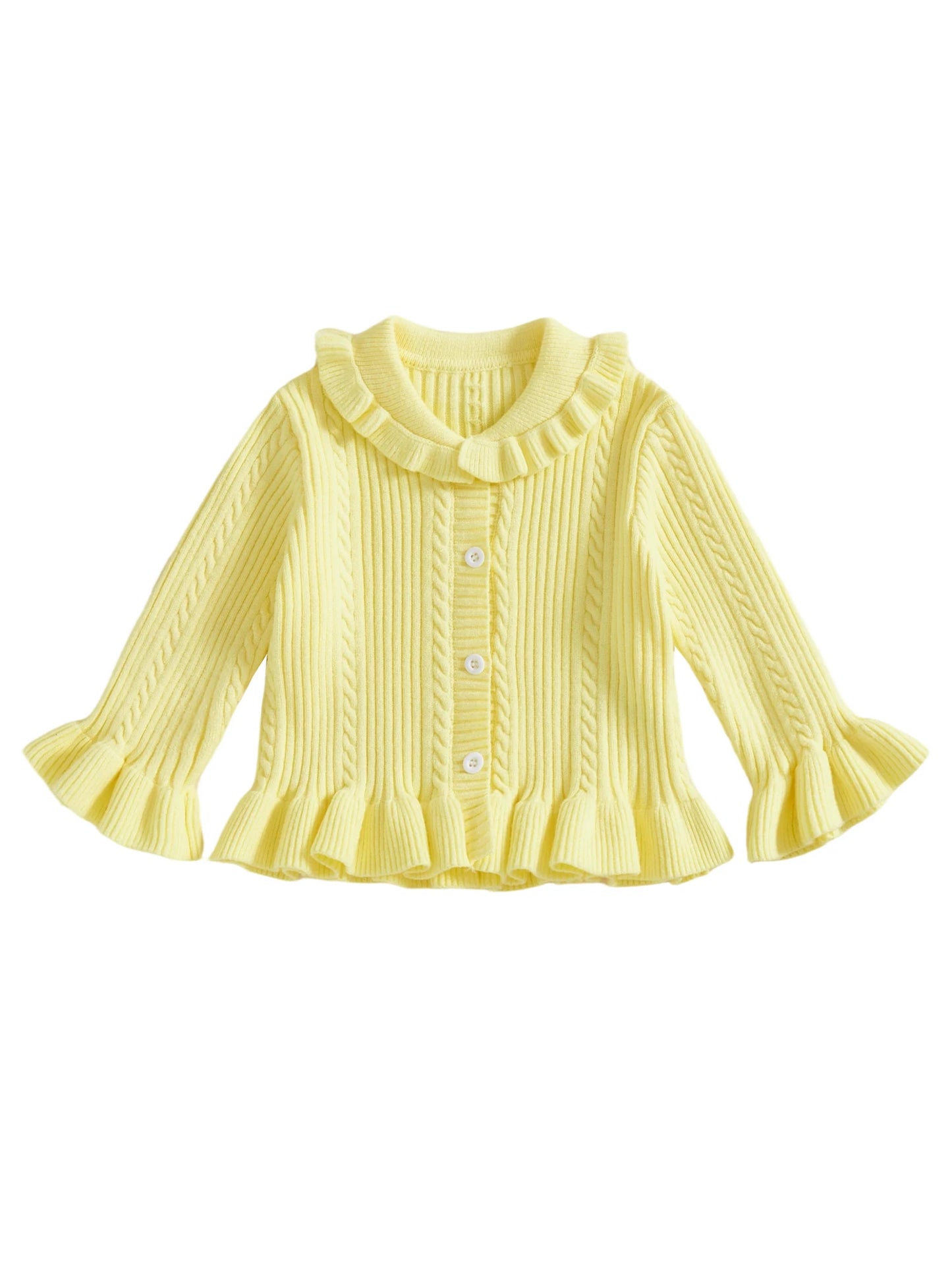 Classic Baby Girl V-Neck Knit Cardigan