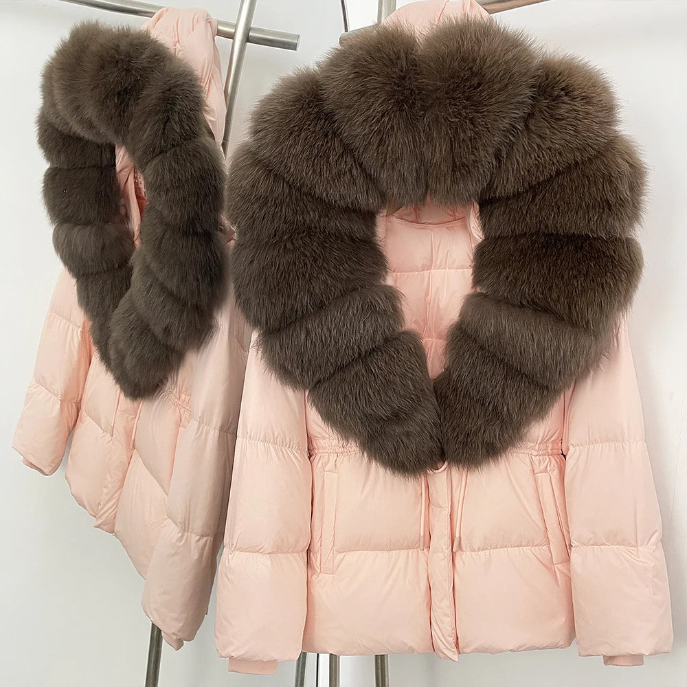 Premium Natural Fur Trim Down Jacket