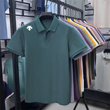 Men's Luxury Cotton Polo | Geometric Print Summer Shirt