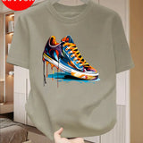 Men's Cotton Graffiti Print Relaxed Fit T-Shirt