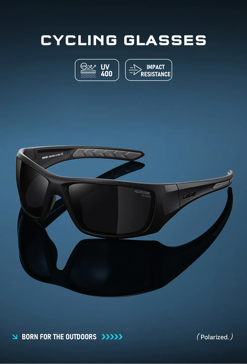 KDEAM New Polarized Fishing Sunglasses TR90 Frame Comfortable Anti slip Design Outdoor Fashion Sports Glasses Men Women Goggles