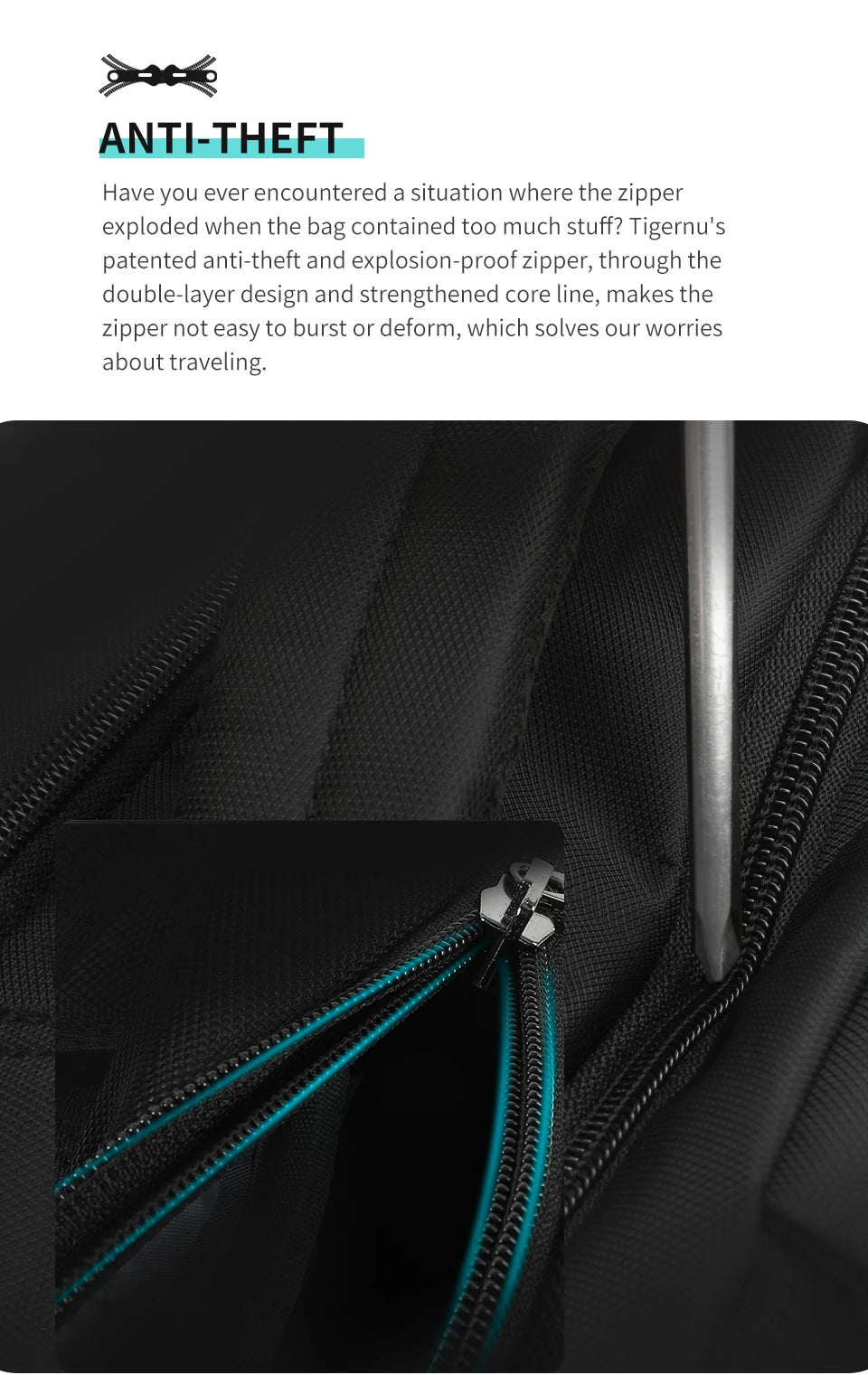 Tigernu Travel Backpacks 14-15.6-17'' Laptop Backpack For Men TSA Anti Theft Backpack Nylon Backpacks Bag For Schoolbag Knapsack