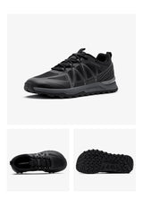 HOBIBEAR Unisex Wide Width Hiking Sneakers Outdoor Trail Running Shoes Artificial Leather Non Slip Lace-Up Walking Sneaker