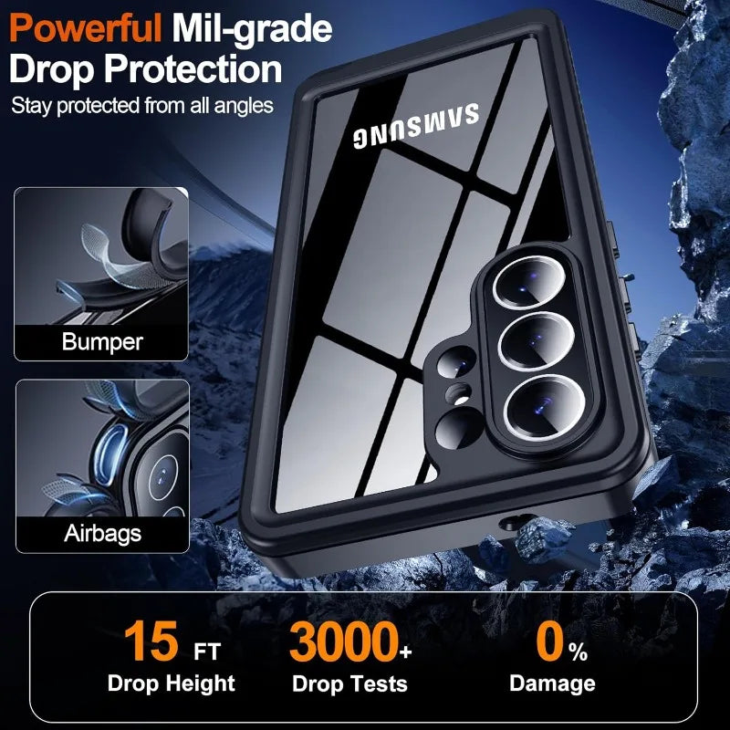 IP68 Waterproof Samsung Galaxy Case with Screen Protector