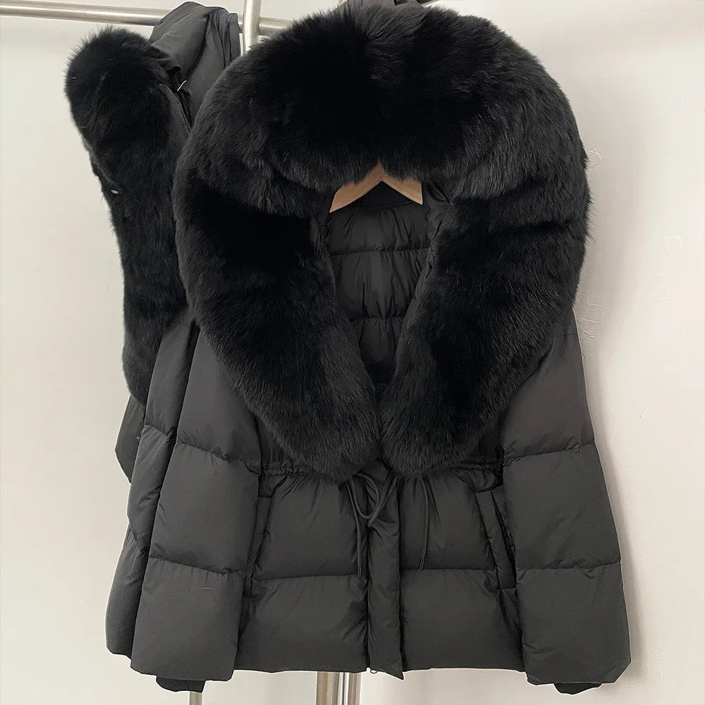 Premium Natural Fur Trim Down Jacket