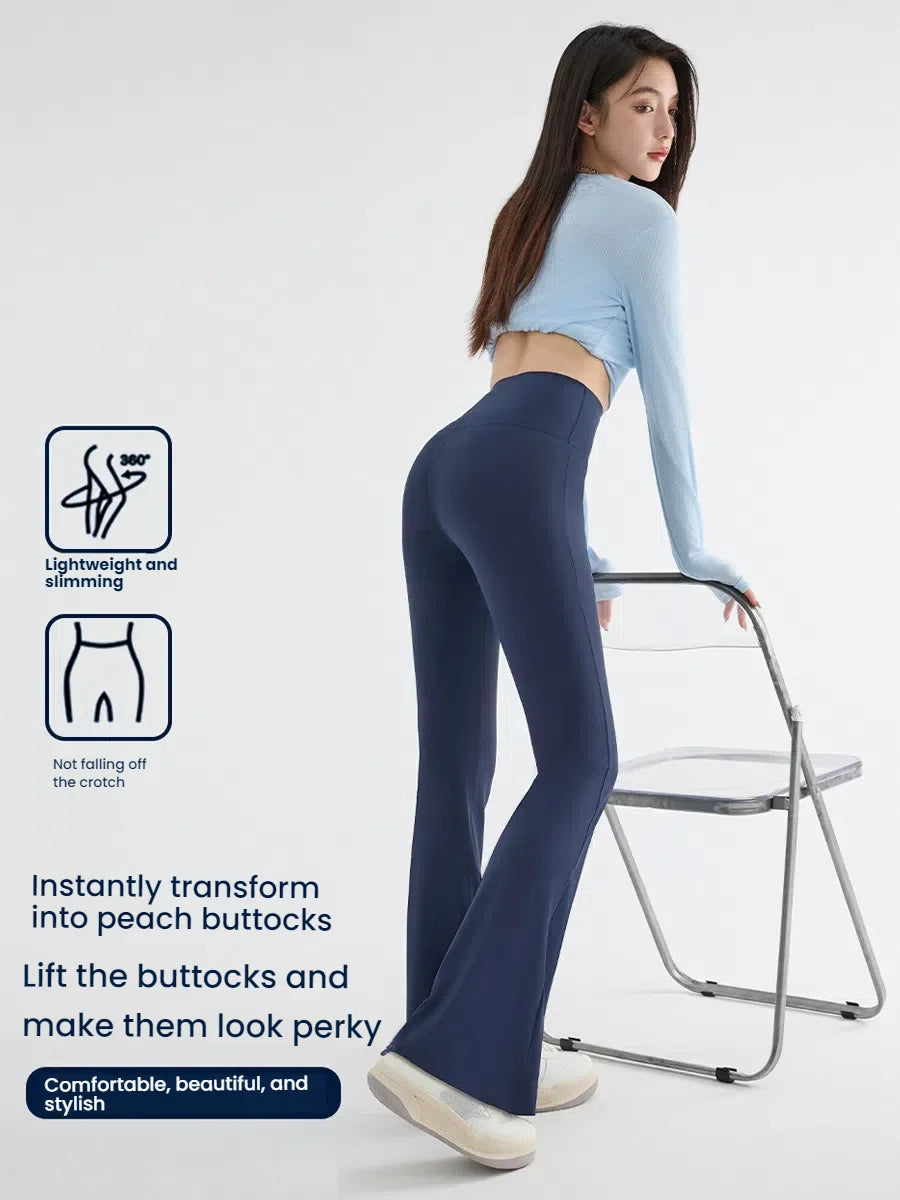 Women's High Waist Stretch Flared Pants