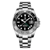 PAGANI DESIGN GMT Automatic Watch — Sapphire Crystal, 10-Bar Waterproof, 40mm