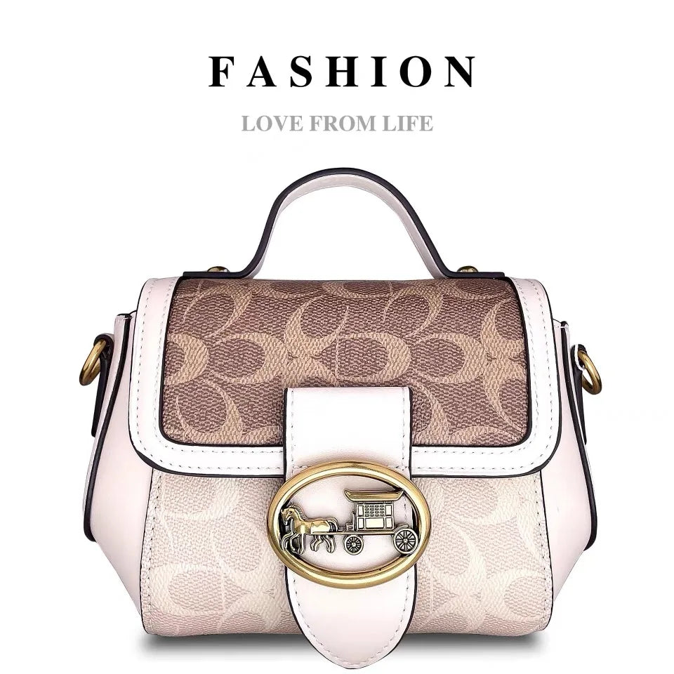 Carriage Emblem Crossbody Box Bag