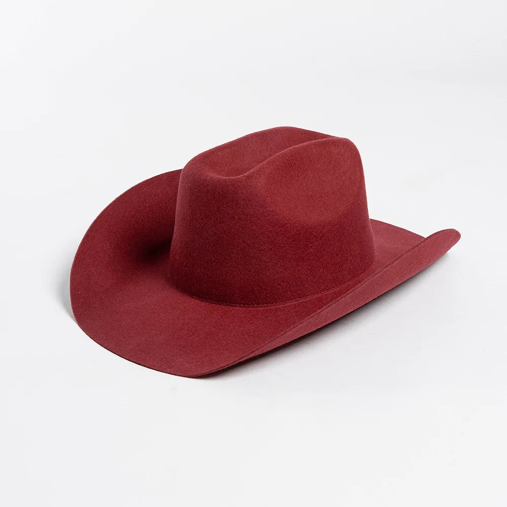 USPOP Wide Brim Wool Cowboy Hat – Unisex Felt Fedora