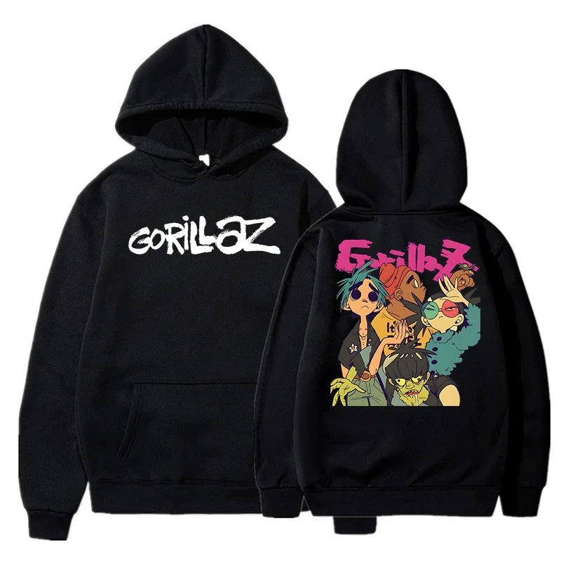 Gorillaz Graphic Hoodie with Relaxed Fit