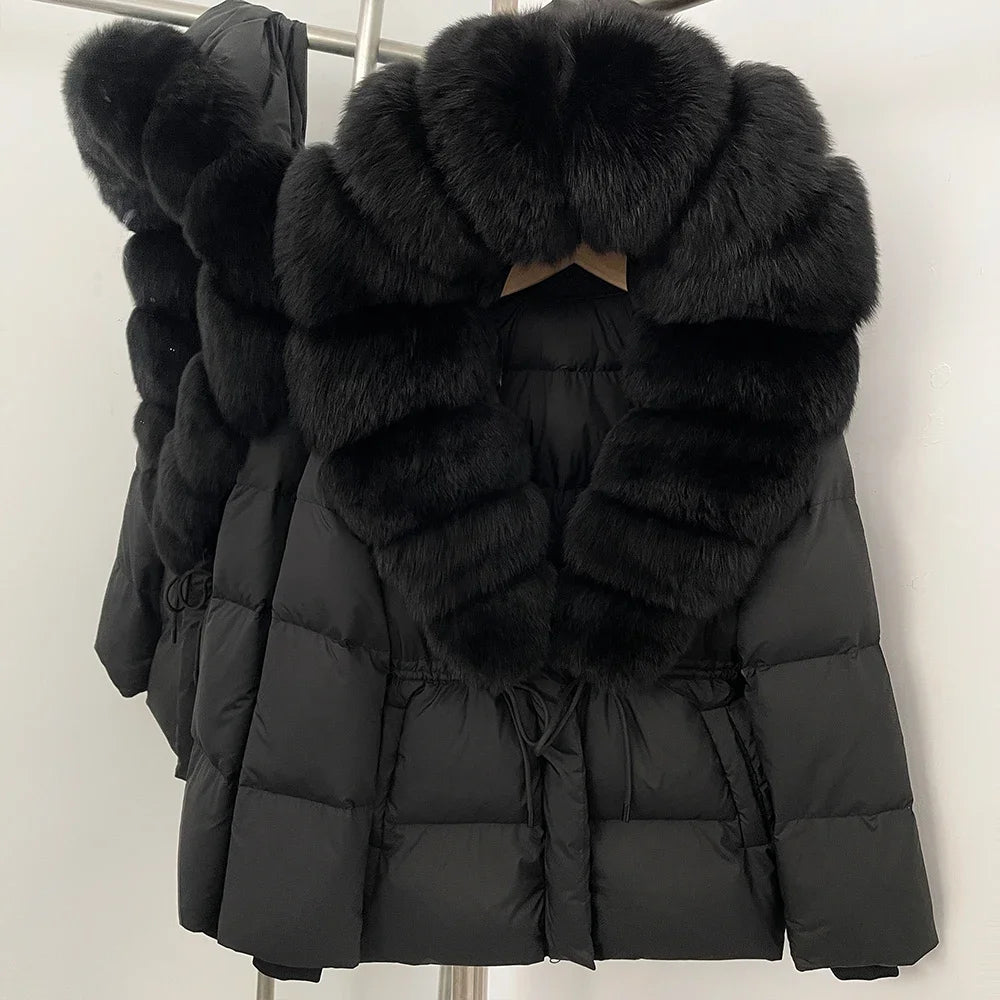 Premium Natural Fur Trim Down Jacket