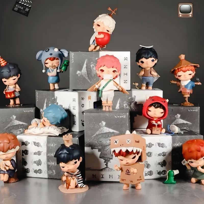 POP MART Hirono The Mime Series Figure Anime Cartoon Action Figurine Blind Box Toys Doll Cute Mysterious Box Birthday Boys Gifts