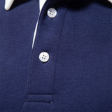 Men’s Cotton-Blend Polo Collar Sweatshirt