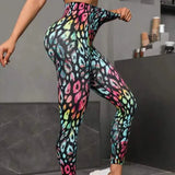 Women's 3D Tie-Dye Seamless Push-Up Leggings