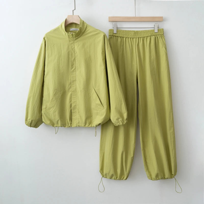 2025 Women Fall Autumn Sports style Jacket and Pants sets