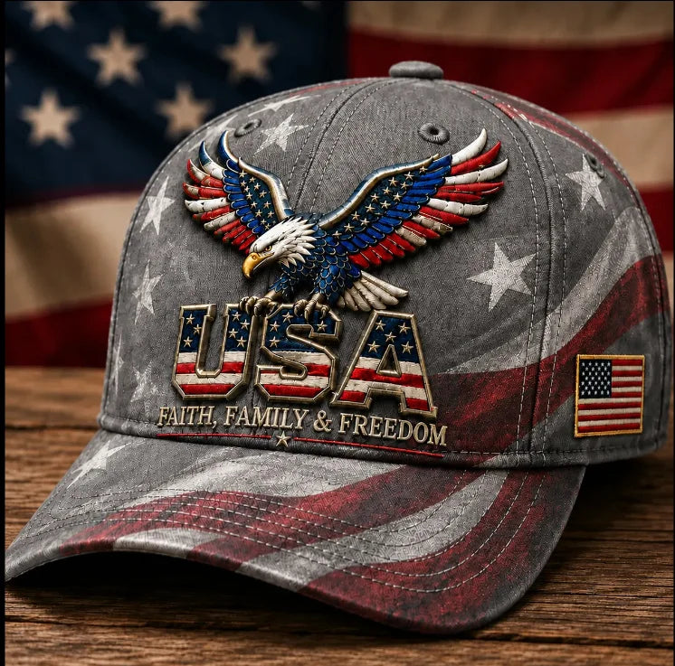 Unisex US Flag Embroidered Baseball Cap | Adjustable Mesh Hat