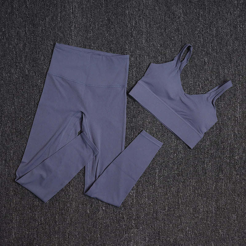 TRY TO BN Gym Sets Woman 2 Piece Sports Bra High Waisted Leggings Fitness Sportswear Women's Tracksuit Yoga Wear Workout Clothes