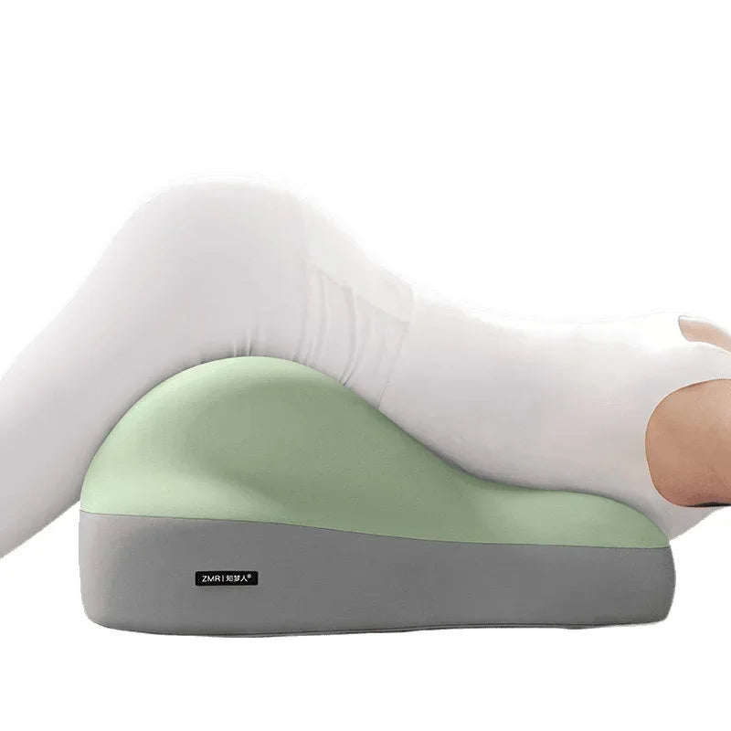 Ergonomic Memory Foam Waist Cushion Green Contoured Tummy Pillow Multi-Functional Support Pillow for Prone Sleep & Reading