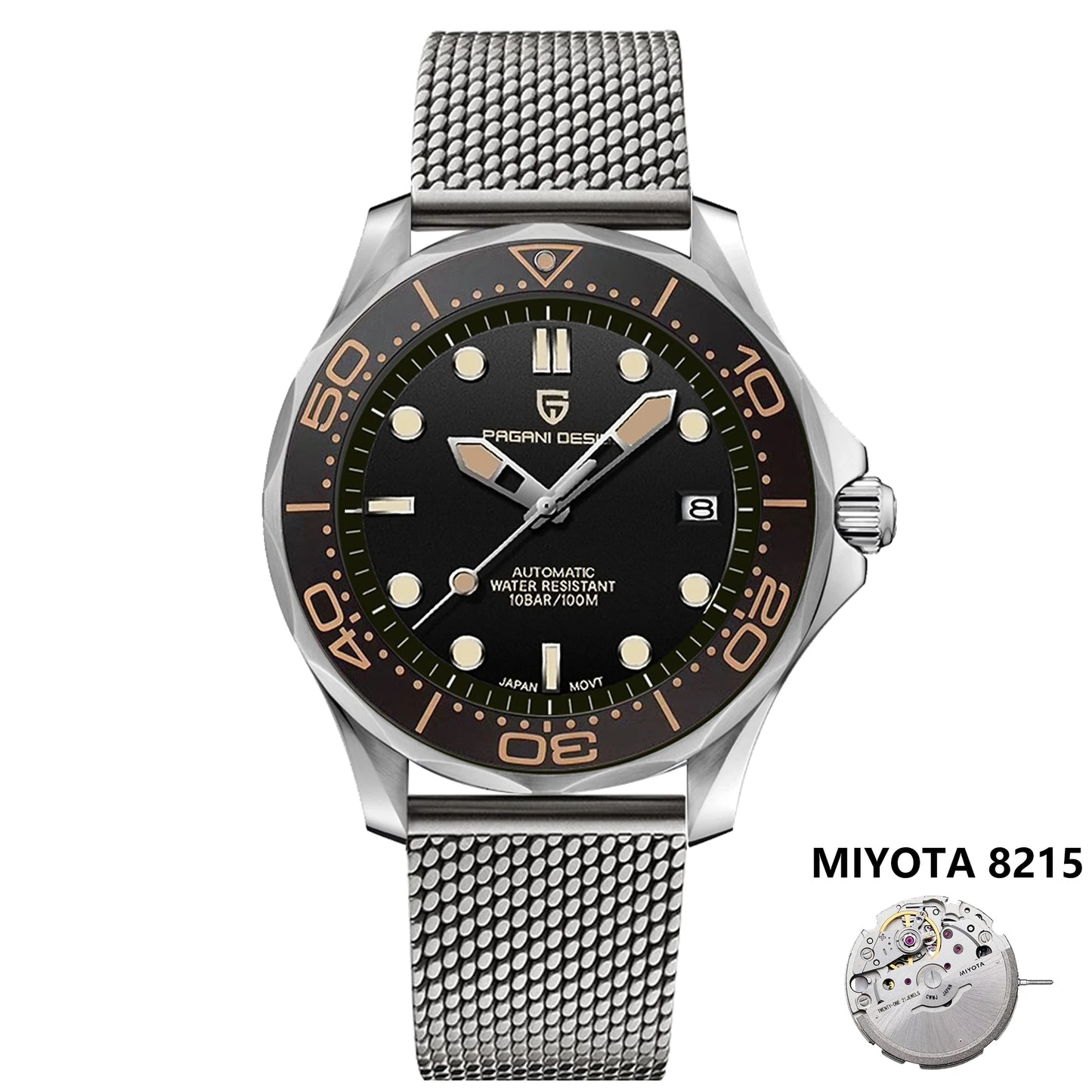 2025 New PAGANI DESIGN Men's Watches Luxury Automatic Watch For Men 8215 Mechanical Wrist watch Men AR Sapphire crystal Clock
