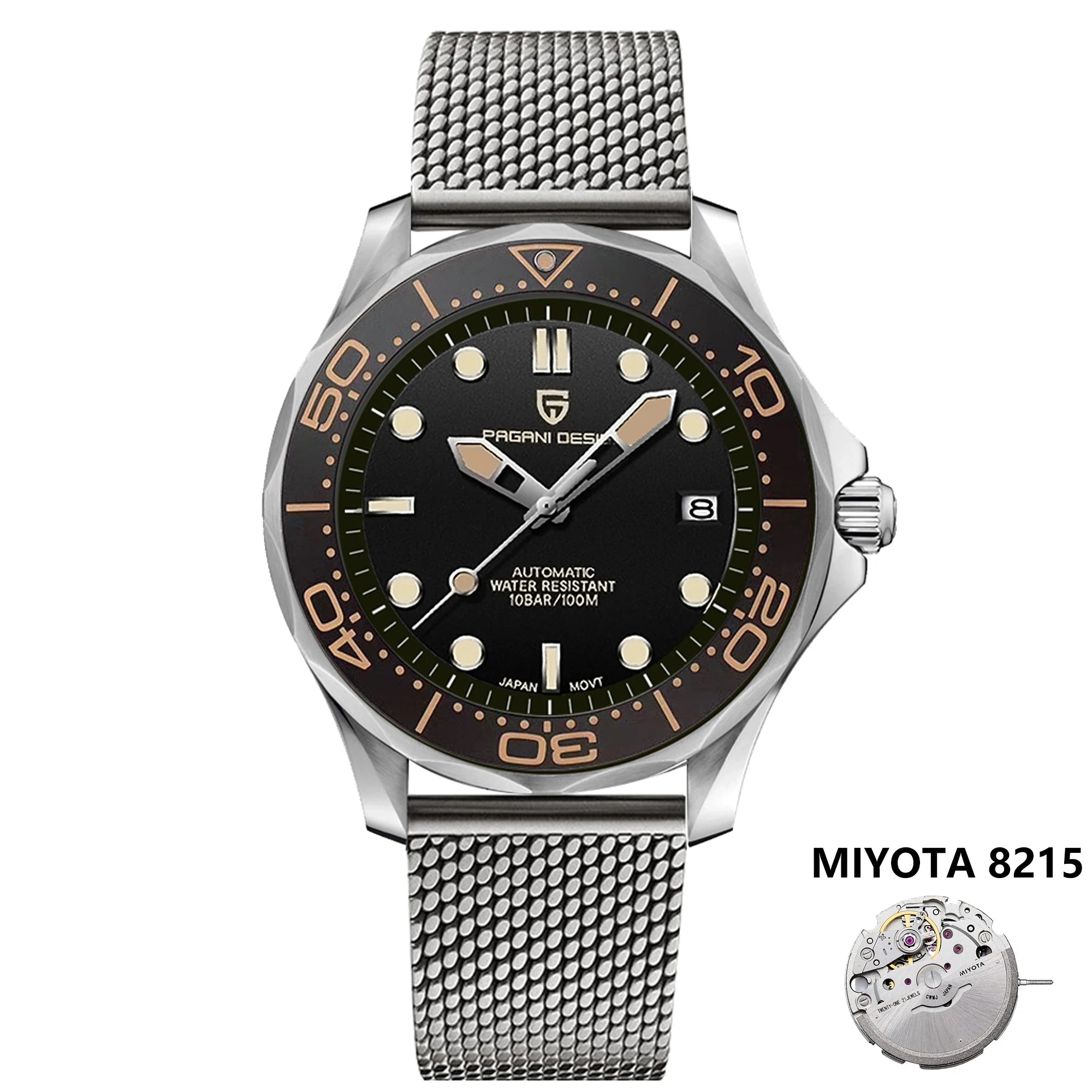2025 New PAGANI DESIGN Men's Watches Luxury Automatic Watch For Men 8215 Mechanical Wrist watch Men AR Sapphire crystal Clock
