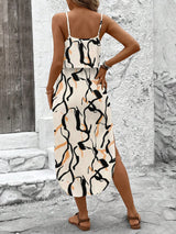 Summer Spaghetti Strap Flowy Dress